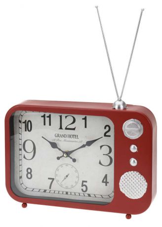Часы настольные «Ретро радио», красные, 33x24x5,5 см