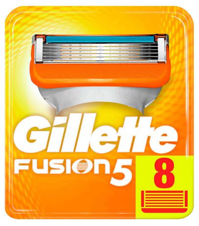 Сменные кассеты для бритья Gillette Fusion, 8 шт