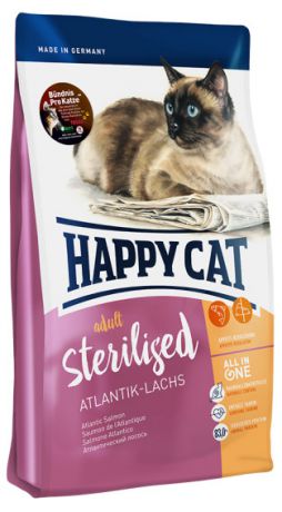 Сухой корм для кошек Happy Cat, Sterilised c лососем, 1.4 кг
