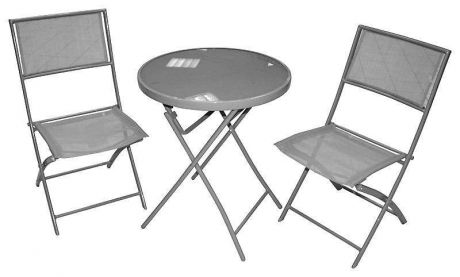 Набор мебели стол + 2 стула, серый