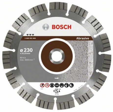 Круг алмазный Bosch Best for abrasive 300x22 сегмент (2.608.602.684)