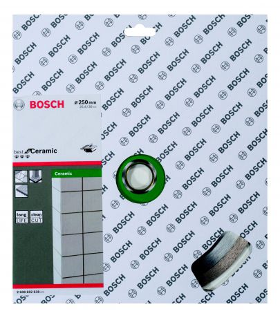 Круг алмазный Bosch Best for ceramic 250x25.4/30 корона (сплошной)(2.608.602.638)