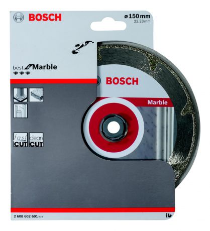 Круг алмазный Bosch Best for marble 150x22 сегмент (2.608.602.691)