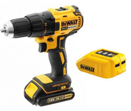 Бесщеточный шуруповерт Dewalt Dcd777s2tc-ks + usb адаптер