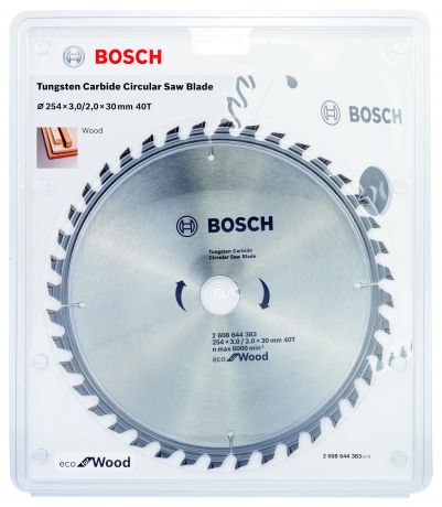 Диск пильный твердосплавный Bosch Eco wo 254x30-40t (2.608.644.383)