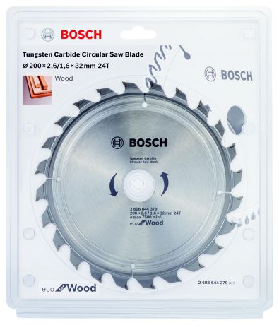 Диск пильный твердосплавный Bosch Eco wo 200x32-24t (2.608.644.379)