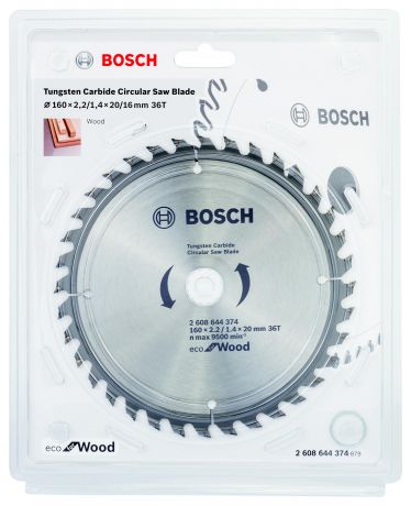 Диск пильный твердосплавный Bosch Eco wo 160x20-36t (2.608.644.374)