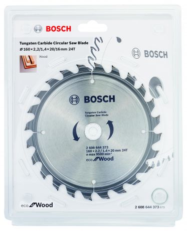 Диск пильный твердосплавный Bosch Eco wo 160x20-24t (2.608.644.373)