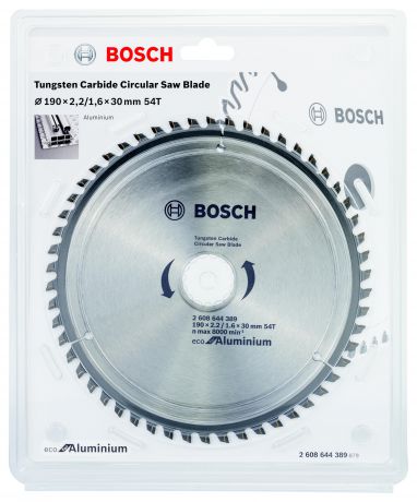 Диск пильный твердосплавный Bosch Eco al 190x30-54t (2.608.644.389)