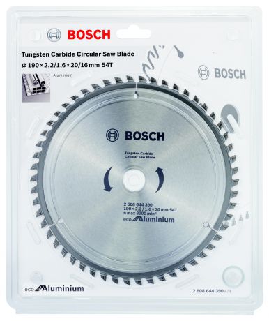 Диск пильный твердосплавный Bosch Eco al 190x20-54t (2.608.644.390)