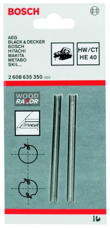 Ножи для рубанка Bosch Woodrazor 82 мм, 2 шт. (2.608.635.350)