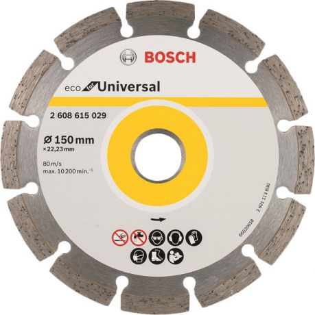 Круг алмазный Bosch Eco universal Ф150-22мм (2.608.615.029)