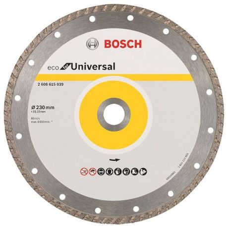 Круг алмазный Bosch Eco universal turbo Ф230-22мм (2.608.615.039)