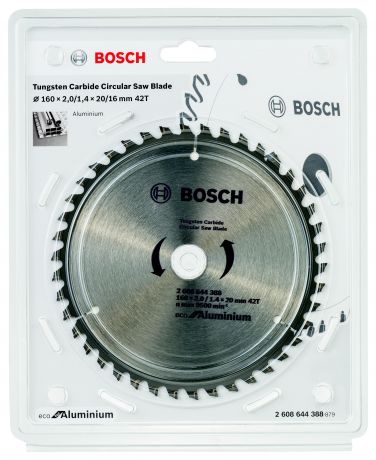 Диск пильный твердосплавный Bosch Eco al 160x20-42t (2.608.644.388)