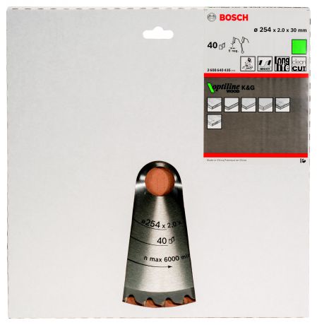 Диск пильный твердосплавный Bosch Optiline wood 254x40x30 gcm 10 (2.608.640.435)