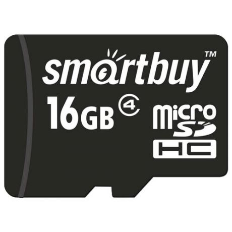 Карта памяти SmartBuy microSDHC Class 4 16GB + SD adapter