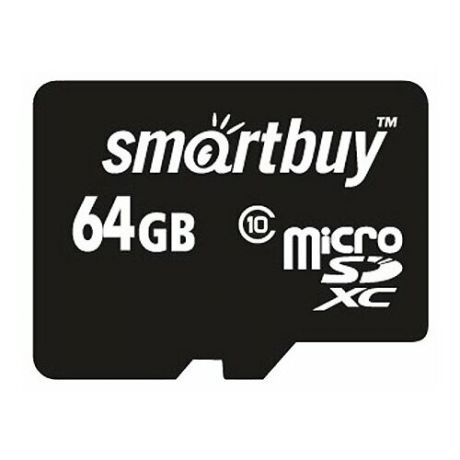 Карта памяти SmartBuy microSDXC Class 10 64GB + SD adapter