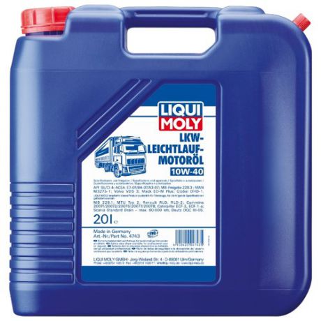 Моторное масло LIQUI MOLY LKW-Leichtlauf-Motoroil 10W-40 Basic 20 л