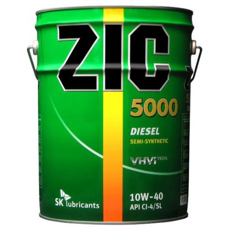 Моторное масло ZIC 5000 10W-40 20 л