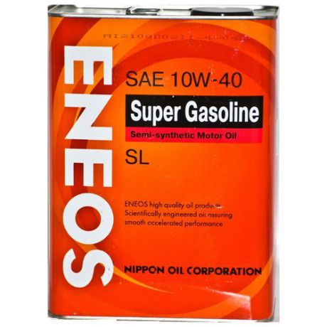 Моторное масло ENEOS Super Gasoline SL 10W-40 4 л