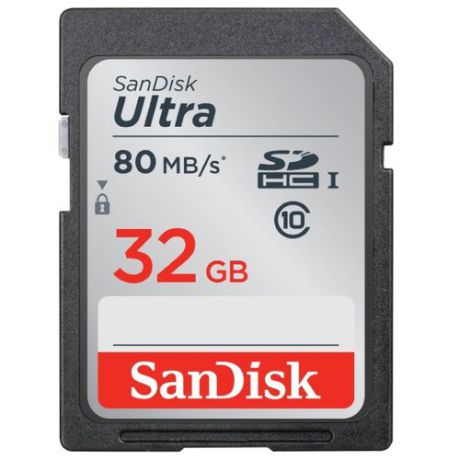 Карта памяти SanDisk Ultra SDHC Class 10 UHS-I 80MB/s 32GB