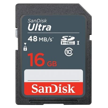 Карта памяти SanDisk Ultra SDHC Class 10 UHS-I 48MB/s 16GB