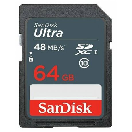 Карта памяти SanDisk Ultra SDXC Class 10 UHS-I 48MB/s 64GB