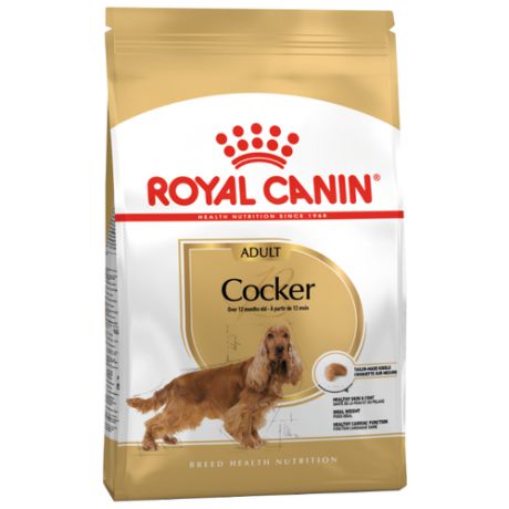 Сухой корм для собак Royal Canin Коккер-спаниель для здоровья кожи и шерсти, курица 3 кг