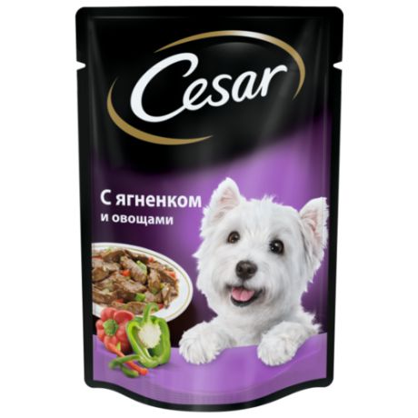Влажный корм для собак Cesar ягненок с овощами 100г (для мелких пород)