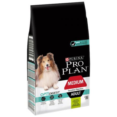 Сухой корм для собак Purina Pro Plan Optidigest ягненок с рисом 7 кг (для средних пород)