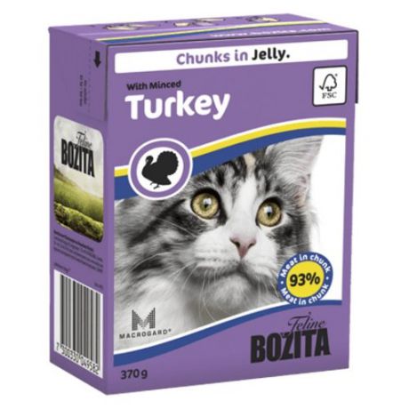 Корм для кошек Bozita с индейкой 370 г (кусочки в желе)