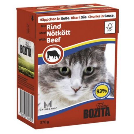 Корм для кошек Bozita с говядиной 370 г (кусочки в соусе)