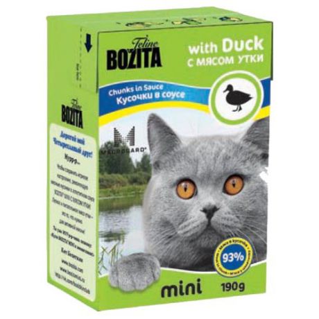 Корм для кошек Bozita MINI с уткой 190 г (кусочки в соусе)