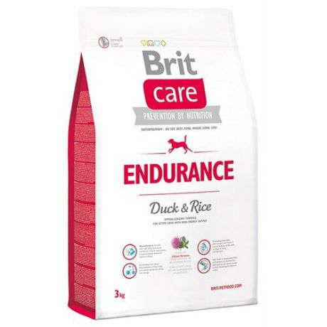 Сухой корм для собак Brit Care утка с рисом 3 кг