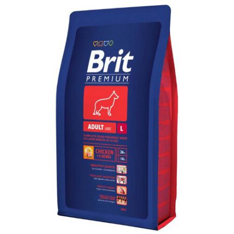 Сухой корм для собак Brit Premium курица 3 кг (для крупных пород)