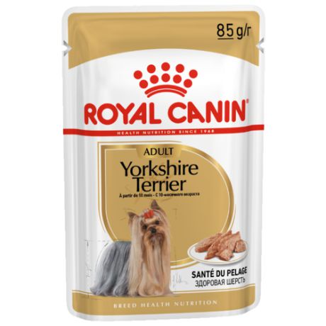 Влажный корм для собак Royal Canin Йоркширский терьер для здоровья кожи и шерсти 12шт. х 85г