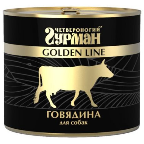Влажный корм для собак Четвероногий Гурман Golden Line говядина 500г