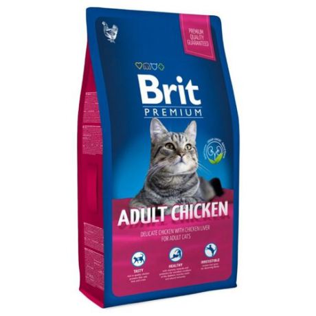 Корм для кошек Brit Premium с курицей 800 г