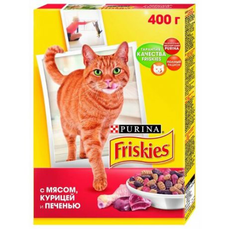 Корм для кошек Friskies для профилактики МКБ, с курицей, с печенью 400 г