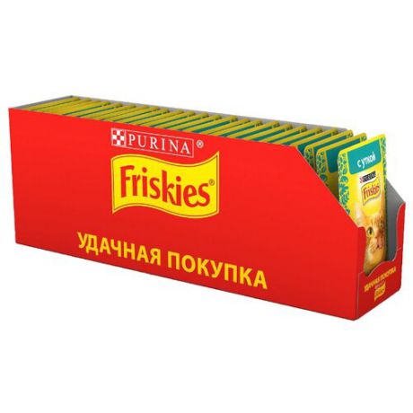 Корм для кошек Friskies с уткой 24шт. х 85 г (кусочки в соусе)