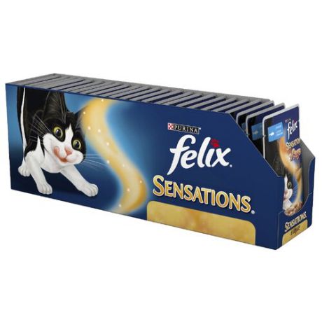Корм для кошек Felix Sensations с треской 24шт. х 85 г (кусочки в соусе)