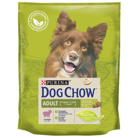 Сухой корм для собак DOG CHOW для здоровья кожи и шерсти, ягненок 800г (для средних пород)