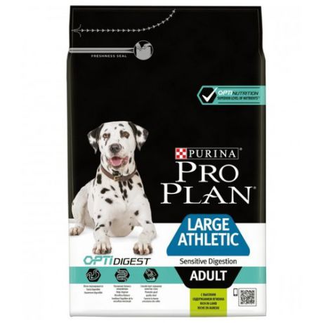 Сухой корм для собак Purina Pro Plan Optidigest ягненок с рисом 3 кг (для крупных пород)