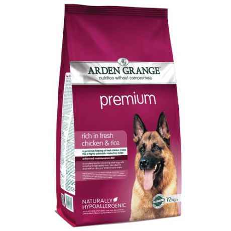 Корм для собак Arden Grange (12 кг) Premium для взрослых собак Премиум сухой корм для взрослых собак