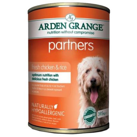 Корм для собак Arden Grange (0.395 кг) 1 шт. Partners курица, рис и овощи консервированный корм