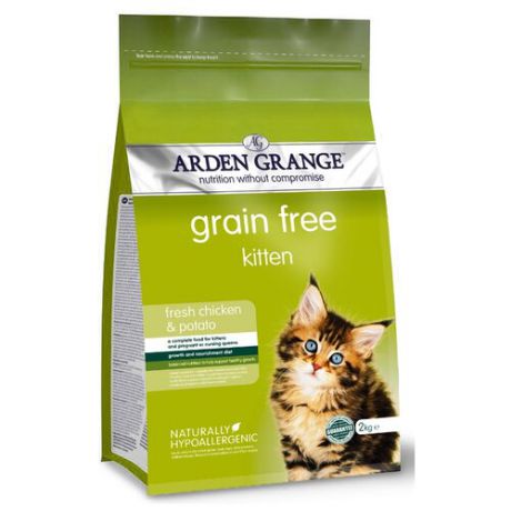 Корм для кошек Arden Grange Kitten курица и картофель сухой корм беззерновой для котят 2 кг