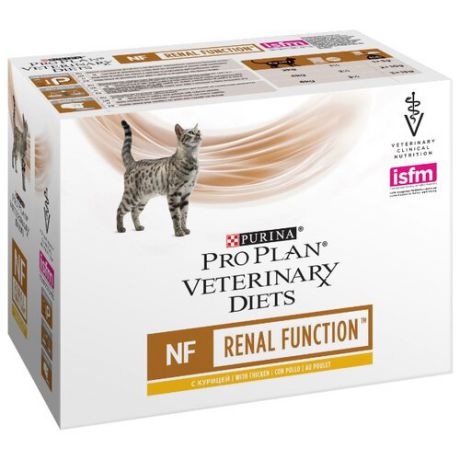 Корм для кошек Pro Plan Veterinary Diets Feline NF Renal Function Chicken pouch (0.085 кг) 10 шт.