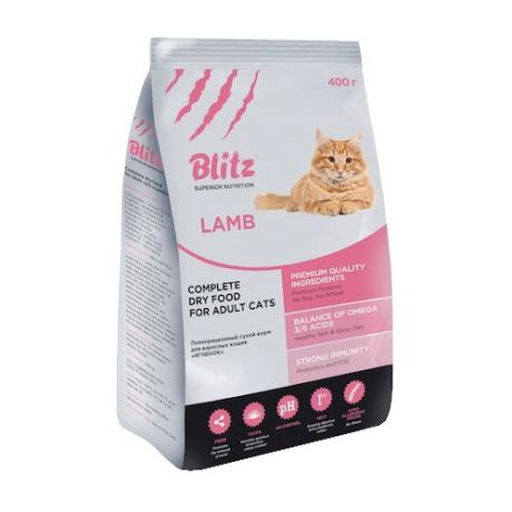 Корм для кошек Blitz Adult Cats Lamb dry (0.4 кг)