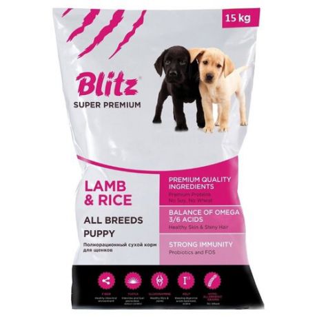Корм для собак Blitz Puppy Lamb & Rice All Breeds dry (15 кг)