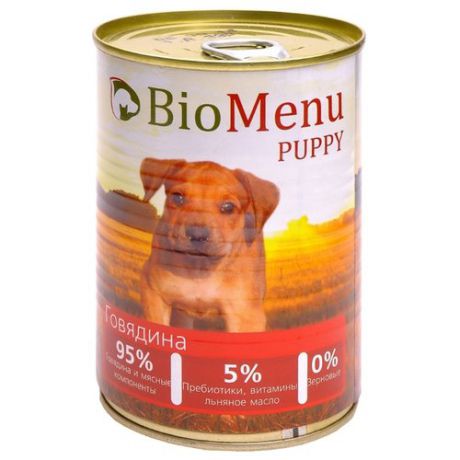 Корм для собак BioMenu (0.41 кг) 1 шт. Puppy консервы для щенков с говядиной